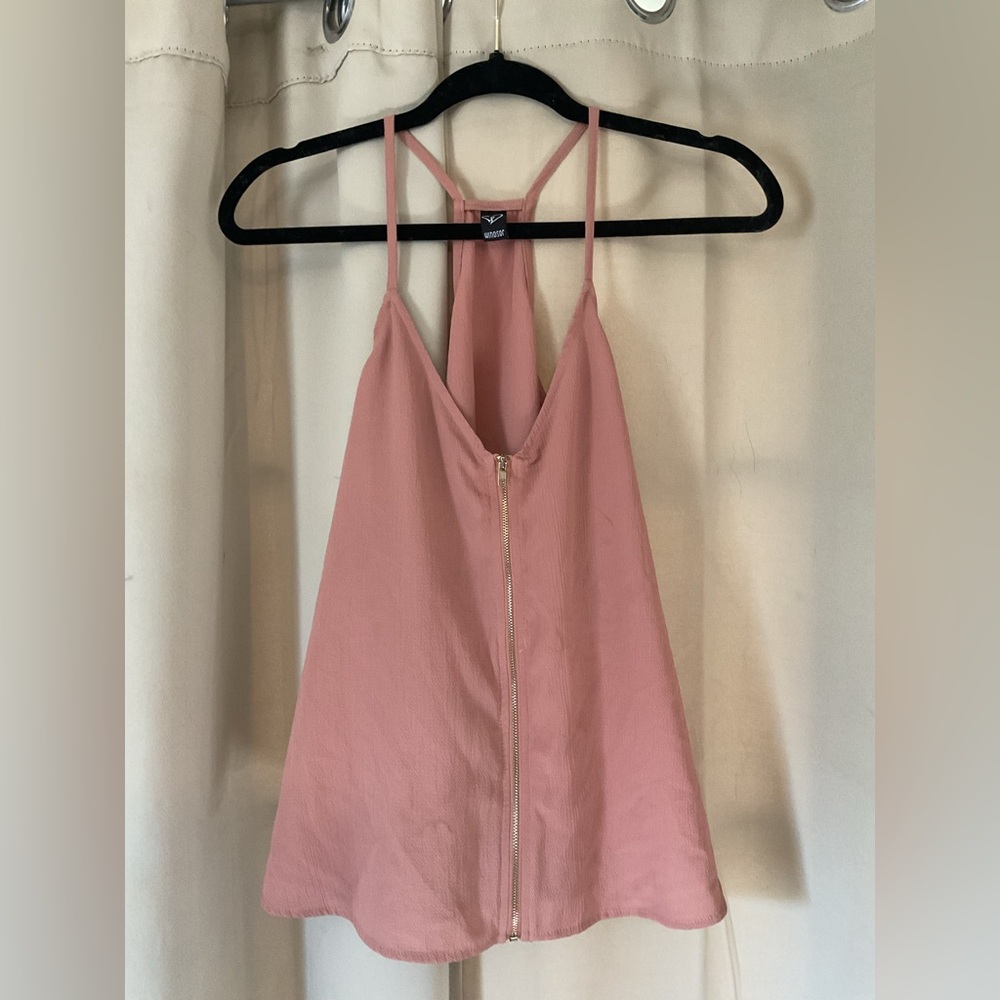 Pink Halter Top with Zipper